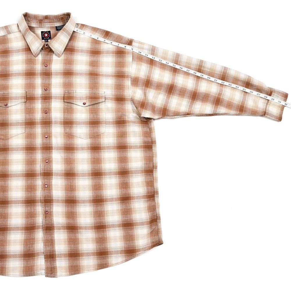 Panhandle Slim Men's 2XL‎ Plaid Pearl Snap Western Shirt Cowboy XXL EUC - Picture 5 of 10